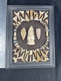 Frame of exceptional Arrowheads from the life-time collection of Michael Knabe frame IS included