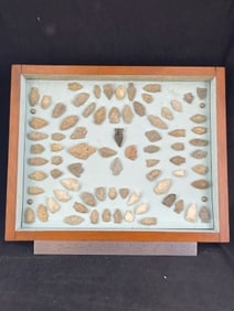 Frame of exceptional Arrowheads from the life-time collection of Michael Knabe frame IS included