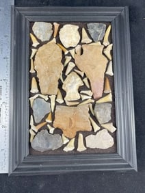Frame of exceptional Arrowheads from the life-time collection of Michael Knabe frame IS included