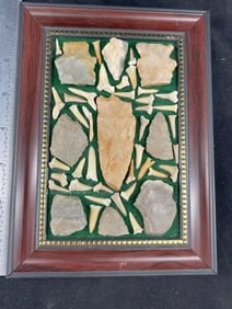 Frame of exceptional Arrowheads from the life-time collection of Michael Knabe frame IS included