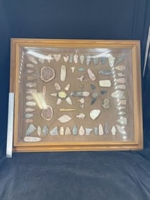 Frame of exceptional Arrowheads from the life-time collection of Michael Knabe frame IS included