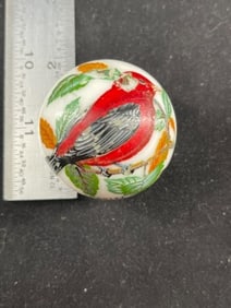 Large hand painted Scarlet Tanger Marble