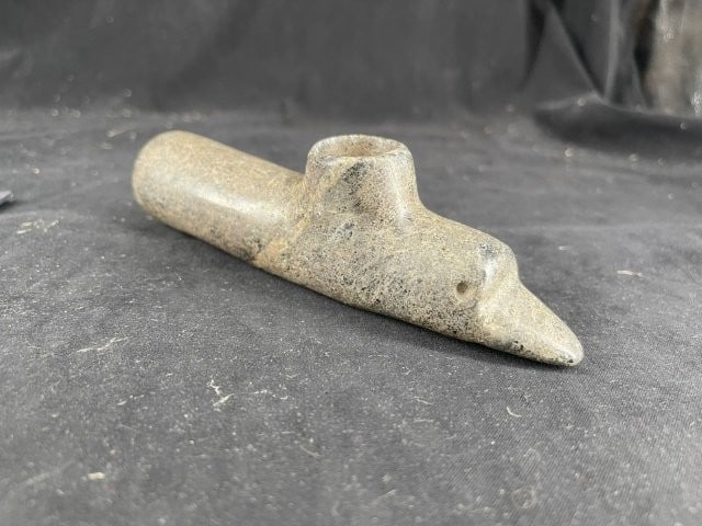 Bird Effigy Stone Pipe Indian Artifact Arrowhead (1 of 8)