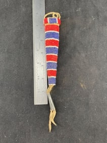 Beaded Awl Case Indian Artifact Arrowhead