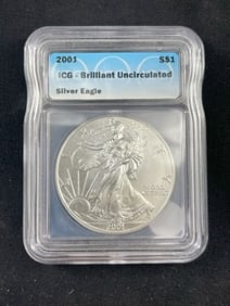 2001 UNC Silver Eagle Coin