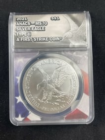 2021 MS70 Type II Silver Eagle Coin