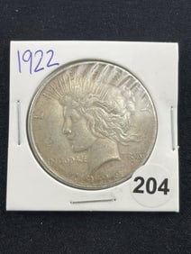 1922 Peace Silver Dollar Coin
