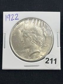 1922 Peace Silver Dollar Coin