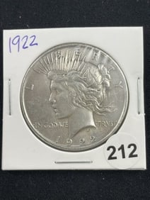 1922 Peace Silver Dollar Coin