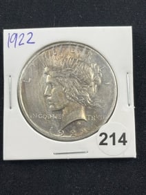 1922 Peace Silver Dollar Coin