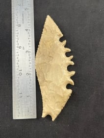 4 & 5/8" Tussinger Eccentric Indian Artifact Arrowhead