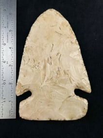 Large Chipped Snyders Indian Artifact Arrowhead