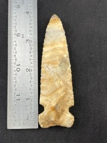 3 & 7/8" Graham Cave Indian Artifact Arrowhead