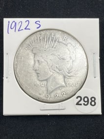 1922 S Peace Silver Dollar Coin