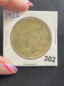 1922 Peace Silver Dollar Coin
