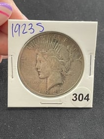 1923 S Peace Silver Dollar Coin