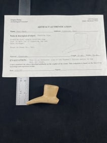 Platform Pipe with Gregory Perino COA from Posey County, Indiana Indian Artifact Arrowhead