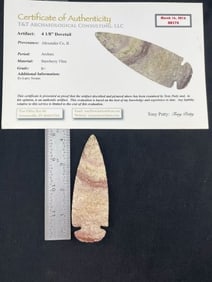 4 & 1/8" Dovetail with Tony Putty COA from Alexander County, Illinois ex - Larry Swann Collection