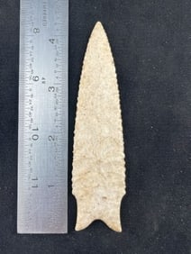 4 & 1/4" Dalton Indian Artifact Arrowhead