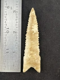 3 & 1/8" Dalton Indian Artifact Arrowhead