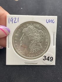 1921 UNC Morgan Silver Dollar Coin
