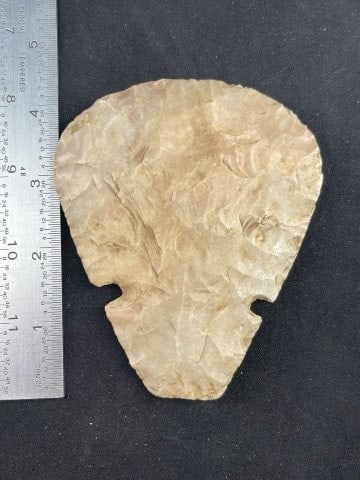 Chipped Hoe Indian Artifact Arrowhead (1 of 3)