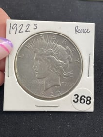 1922 S Peace Silver Dollar Coin