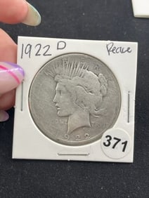 1922 D Peace Silver Dollar Coin