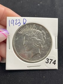 1923 D Peace Silver Dollar Coin
