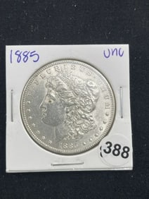 1885 UNC Morgan Silver Dollar Coin