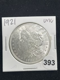1921 UNC Morgan Silver Dollar Coin
