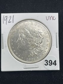 1921 UNC Morgan Silver Dollar Coin