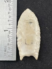 1 & 5/8" Folsom from Texas Indian Artifact Arrowhead