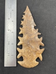 5 & 1/2" Tussinger Eccentric Indian Artifact Arrowhead