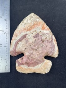 Large Colorful Thebes Indian Artifact Arrowhead