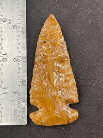 Obsidian Mahognay Point Indian Artifact Arrowhead