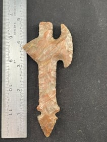 Very Unusual Chipped Axe effigy Indian Artifact Arrowhead