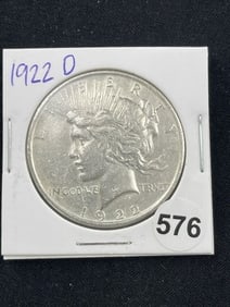1922 D Peace Silver Dollar Coin