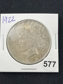 1922 Peace Silver Dollar Coin