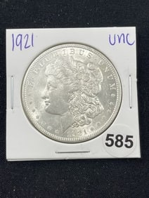 1921 UNC Morgan Silver Dollar Coin