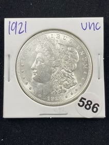 1921 UNC Morgan Silver Dollar Coin