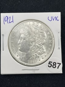 1921 UNC Morgan Silver Dollar Coin