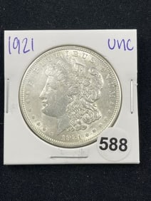 1921 UNC Morgan Silver Dollar Coin
