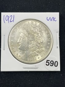 1921 UNC Morgan Silver Dollar Coin