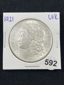 1921 UNC Morgan Silver Dollar Coin
