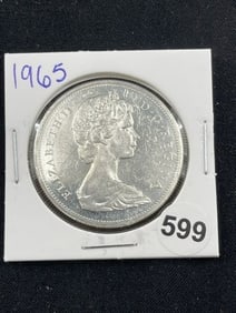 1965 Canadian Silver Dollar Coin