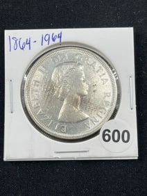 1864-1964 Canadian Silver Dollar Coin