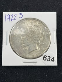 1922 S Peace Silver Dollar Coin
