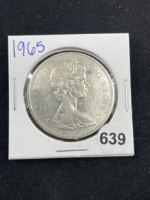 1965 Canadian Silver Dollar Coin