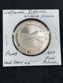 National Fishing Grand Slam One Ounce Silver Round Coin